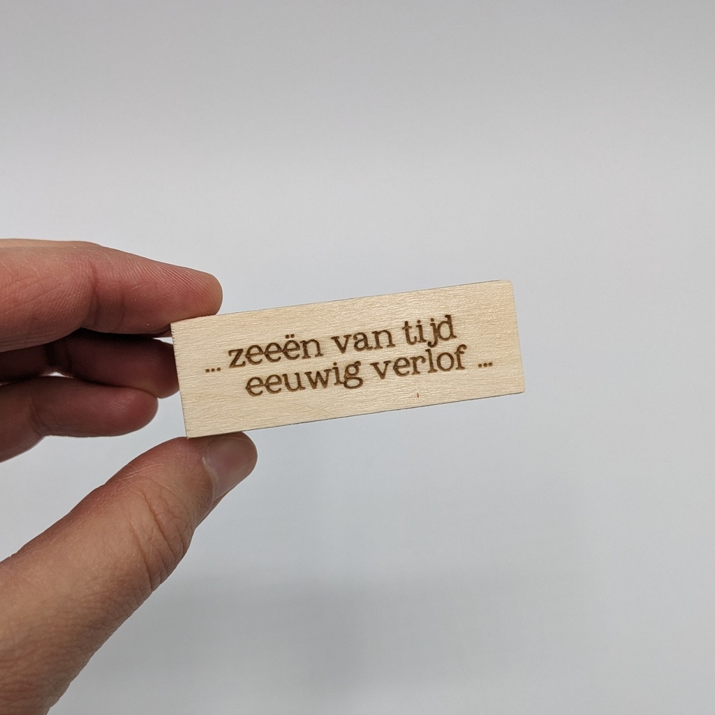 a Lut of stamps Wood Stamp - aLos281 Zee√´n van tijd eeuwig verlof