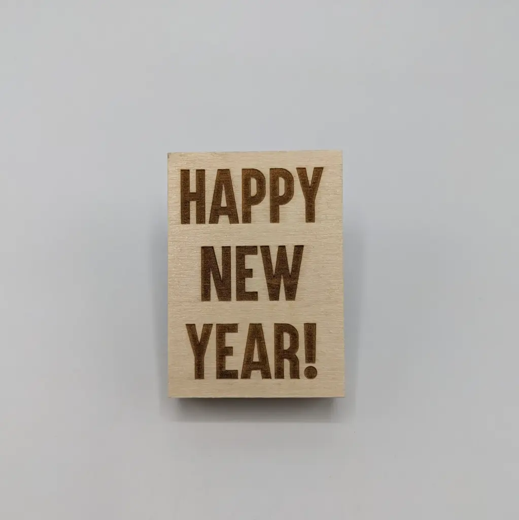a Lut of stamps Wood Stamp - aLos280 Happy New Year!