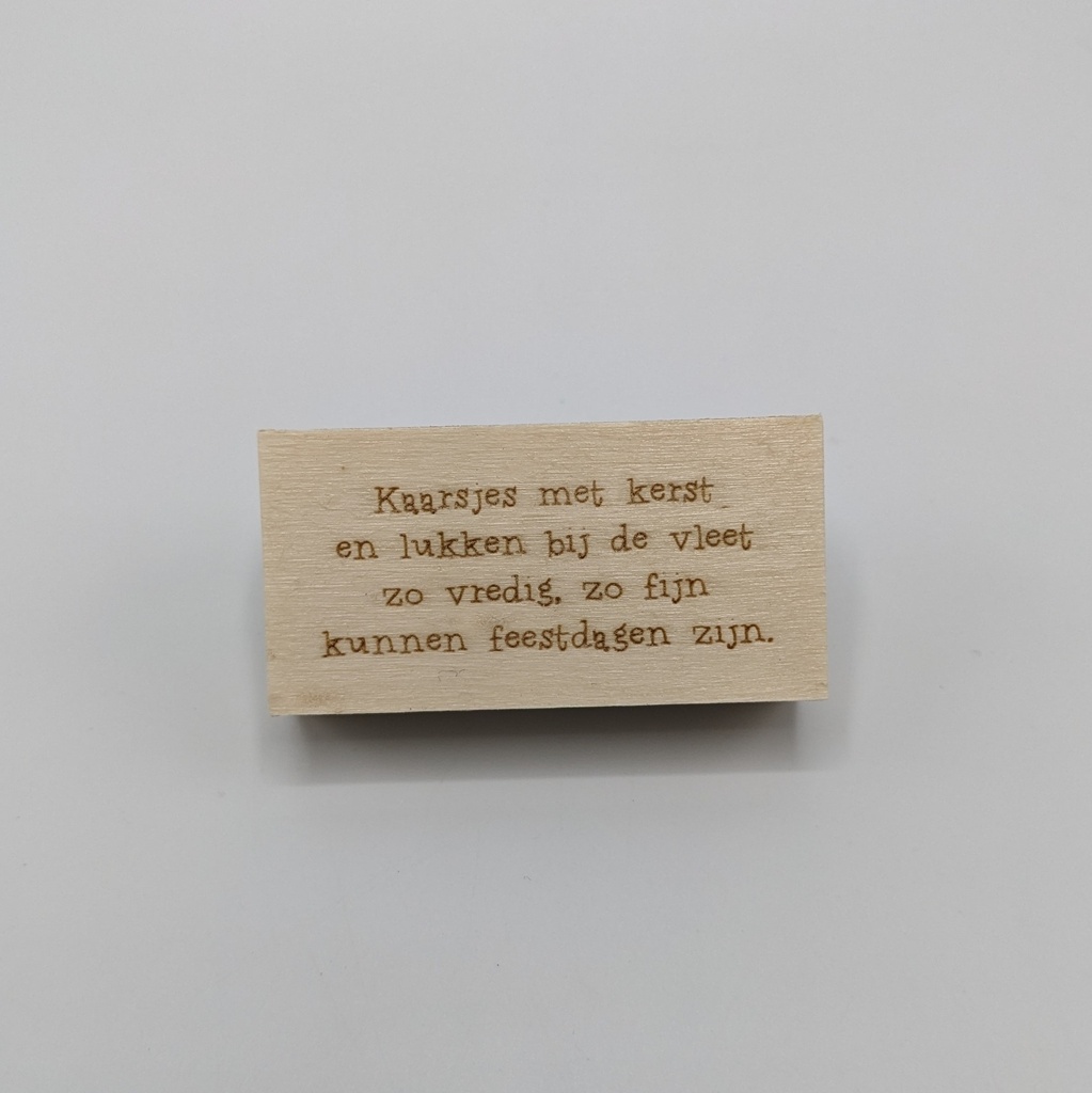 a Lut of stamps Wood Stamp - aLos244 Kaarsjes met kerst