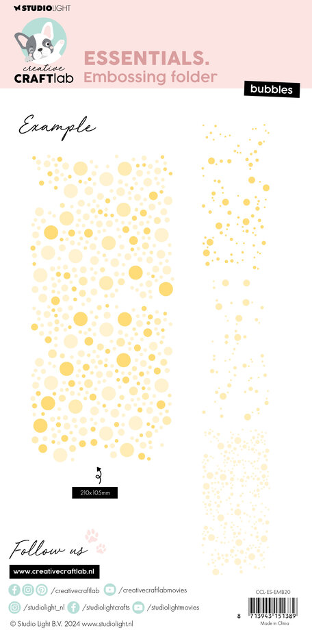 Studio Light Embossing Folders Creative Craftlab Essentials - Bubbles