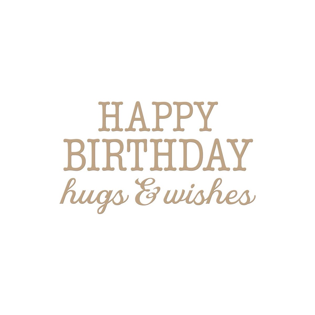[179784] Spellbinders Hot Foil Plate - GLP-144 Birthday Hugs & Wishes