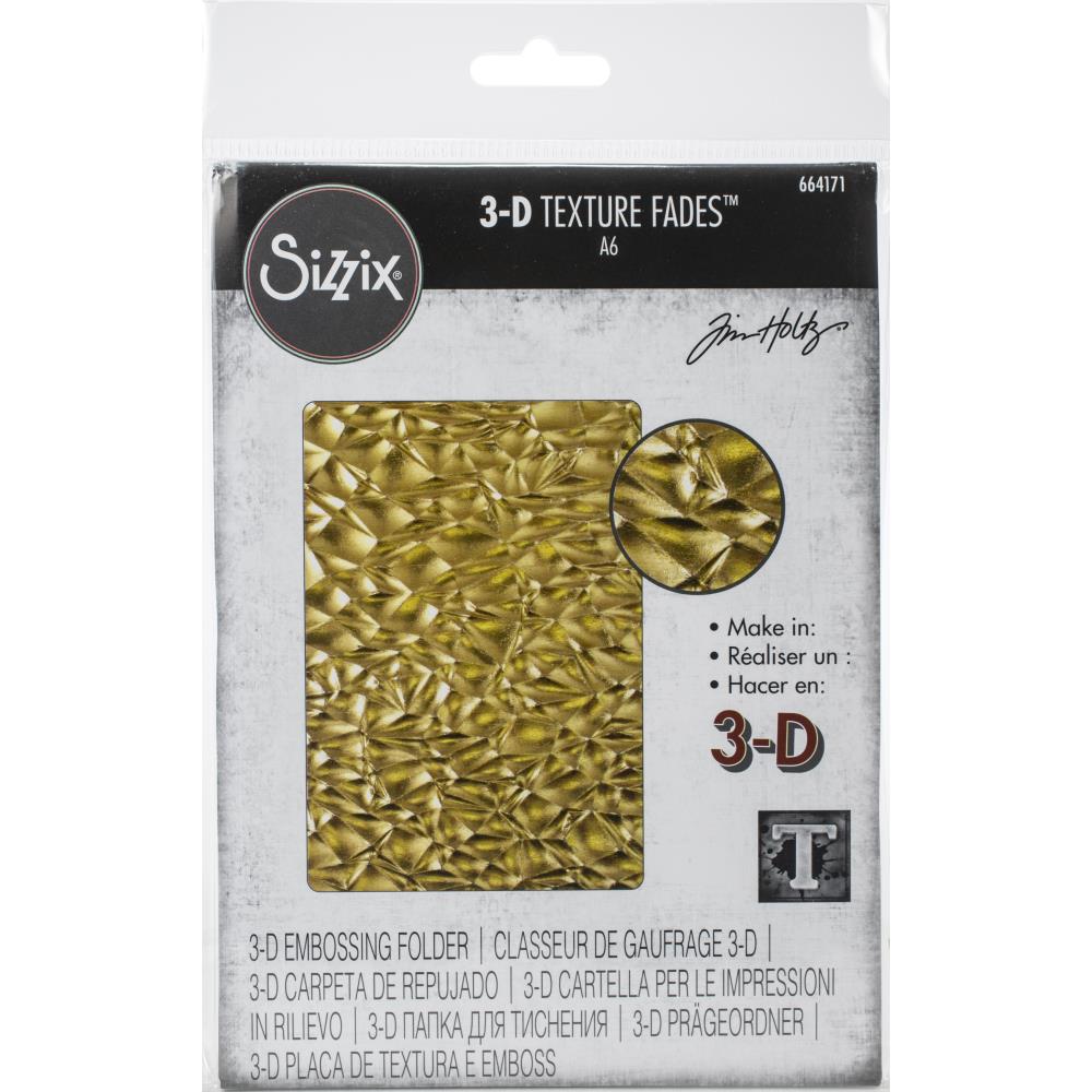 Sizzix 3D Textured Impressions Embossing Folder By Tim Holtz - Crackle