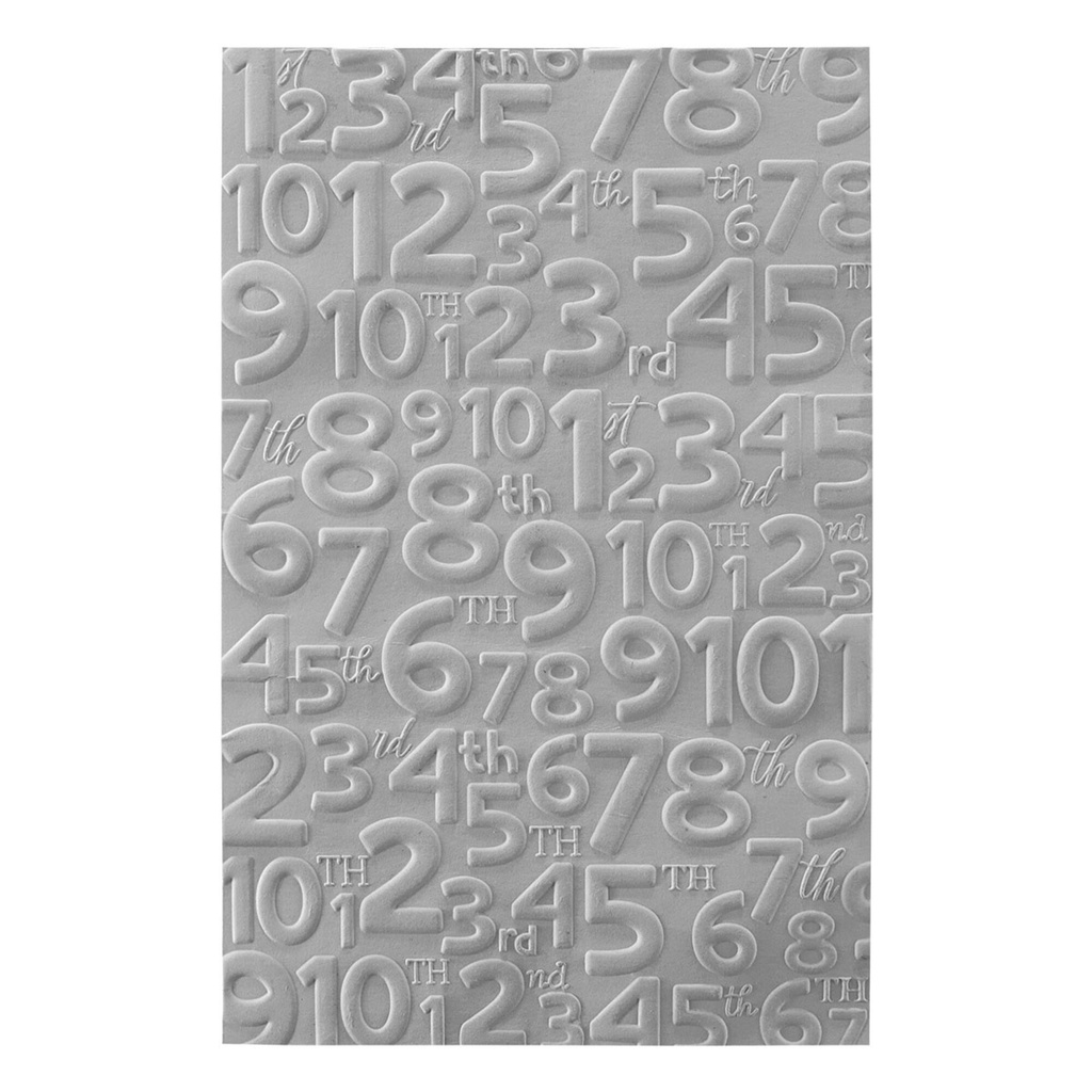 [179816] Spellbinders  3D Embossing Folder Say Cheese Classic Pooh Birthday - Numbers