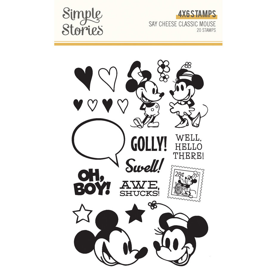 [179823] Simple Stories Clear Stamps Say Cheese - Classic Mouse