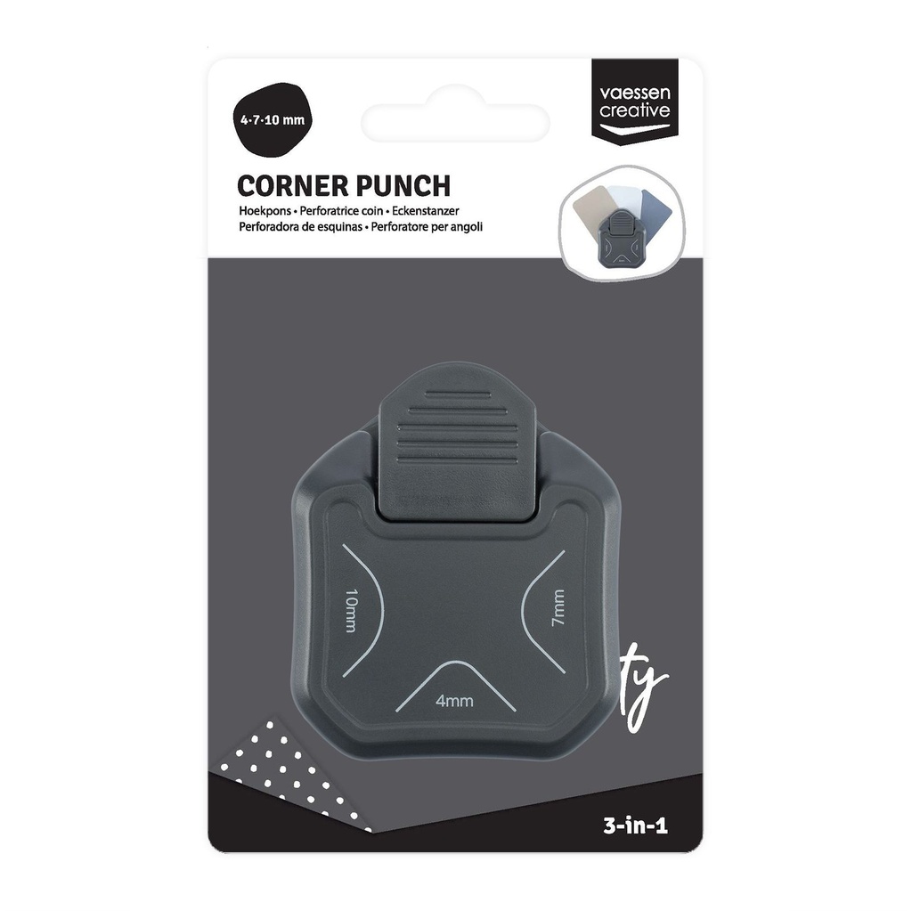 [179835] Vaessen Creative 3 in 1 Hoekpons 4-7-10mm - Graphite