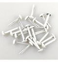 Nellie's Choice Floral Brads 3mm 40/pkg - White