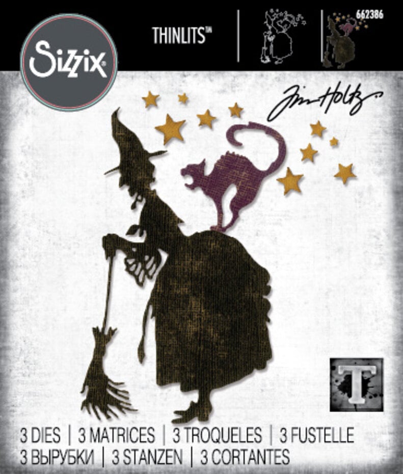 [179839] Sizzix Thinlits Dies By Tim Holtz 3/Pkg - 662386 Witchcraft