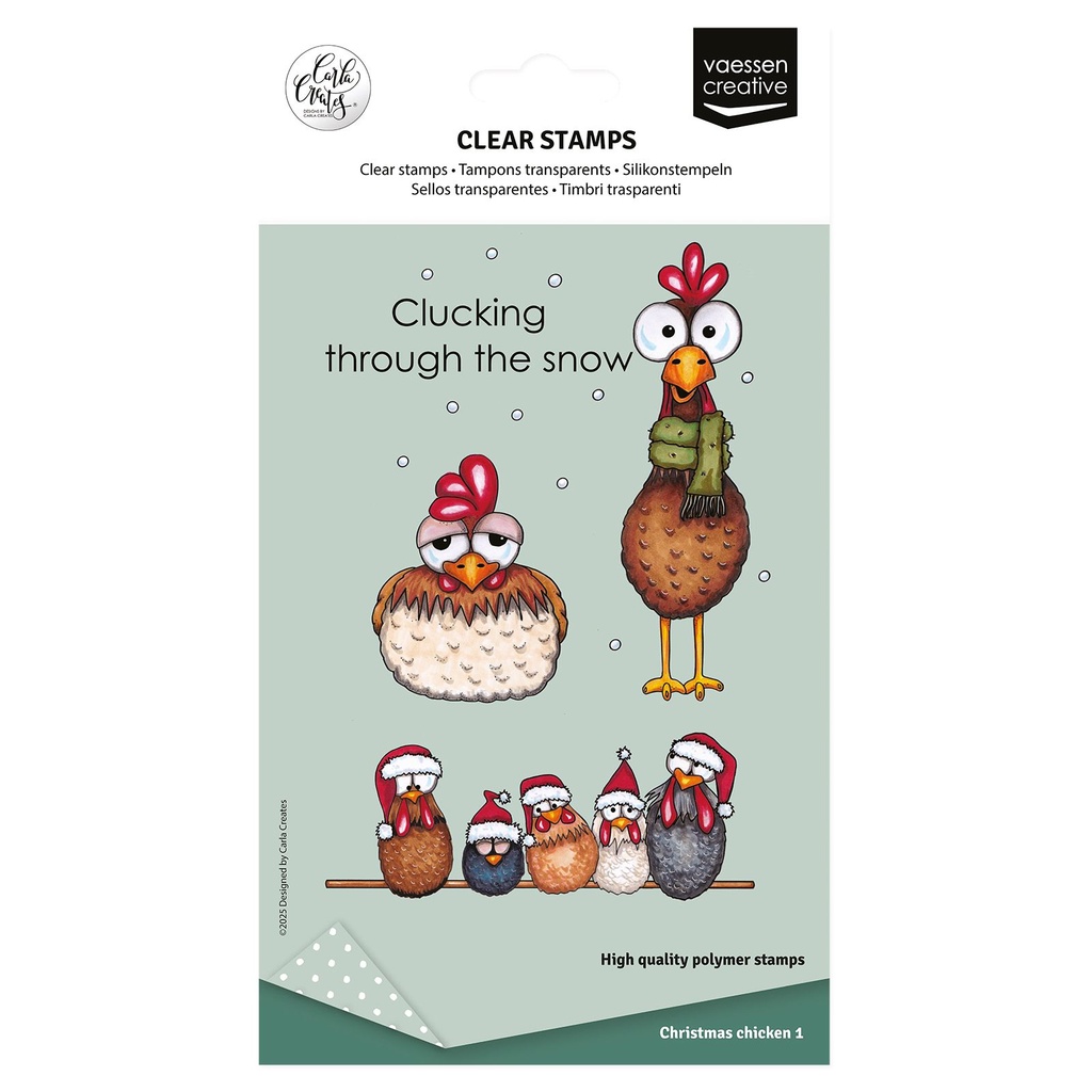 [179857] Vaessen Creative Clear Stamps 12/Pkg - Kerstkippen 1