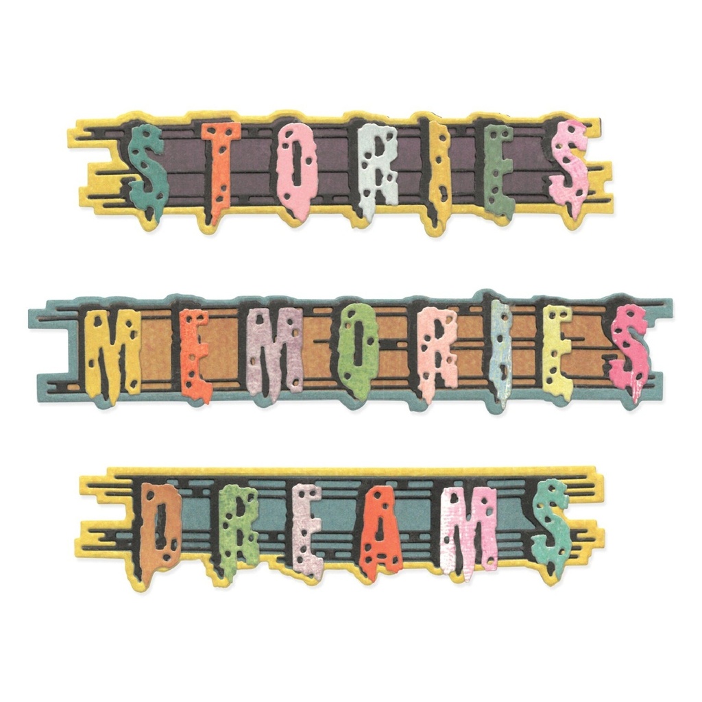 Sizzix Thinlits Dies 24/Pkg By Seth Apter - 667021 Word Wafers #2