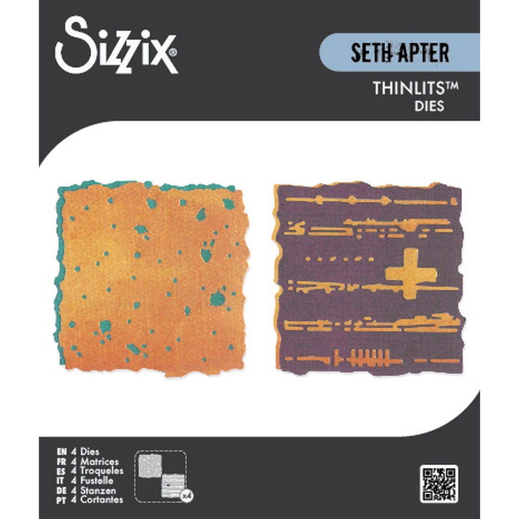 [179997] Sizzix Thinlits Dies 4/Pkg By Seth Apter - 667023 Paper Cutz #1