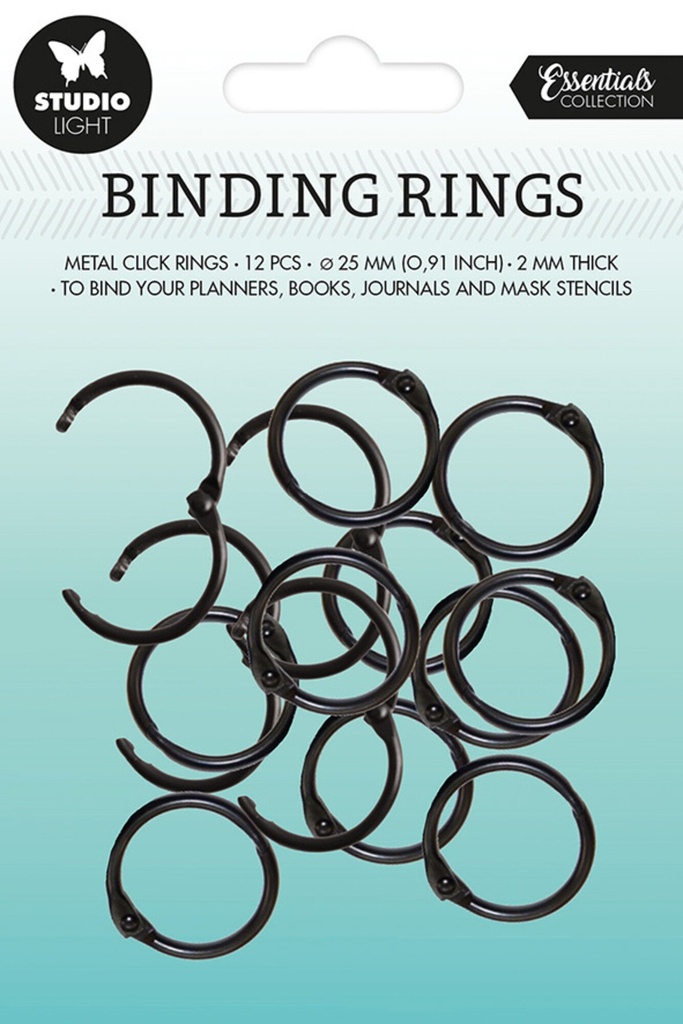 [179999] Studio Light Essentials Binding Click Rings - Black