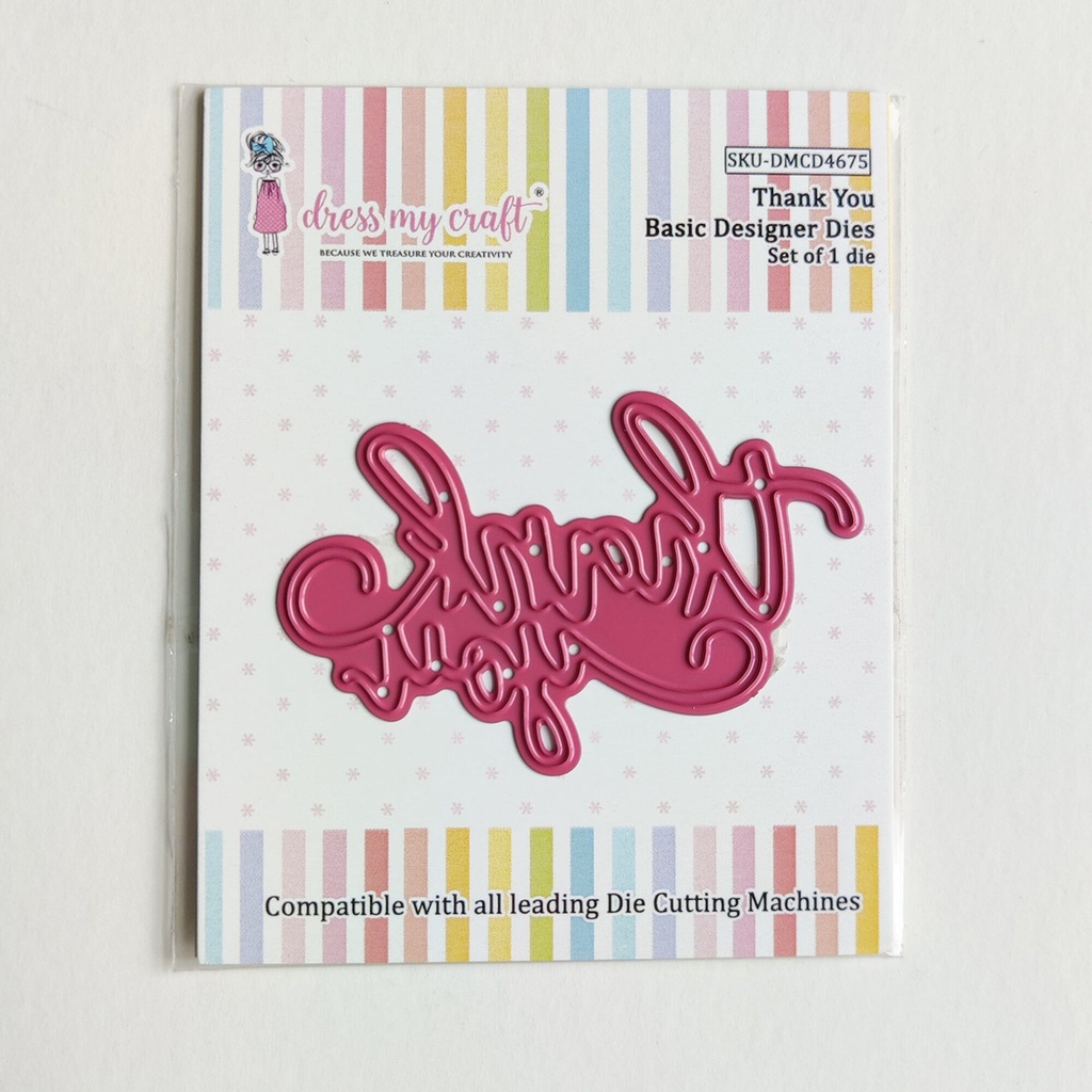[180087] Dress My Craft Cutting Dies Basic Designer - Thank You