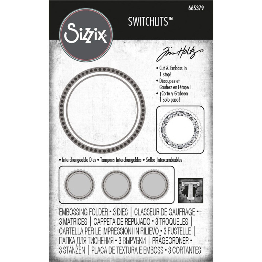 Sizzix Switchlits Embossing Folder By Tim Holtz - Seal