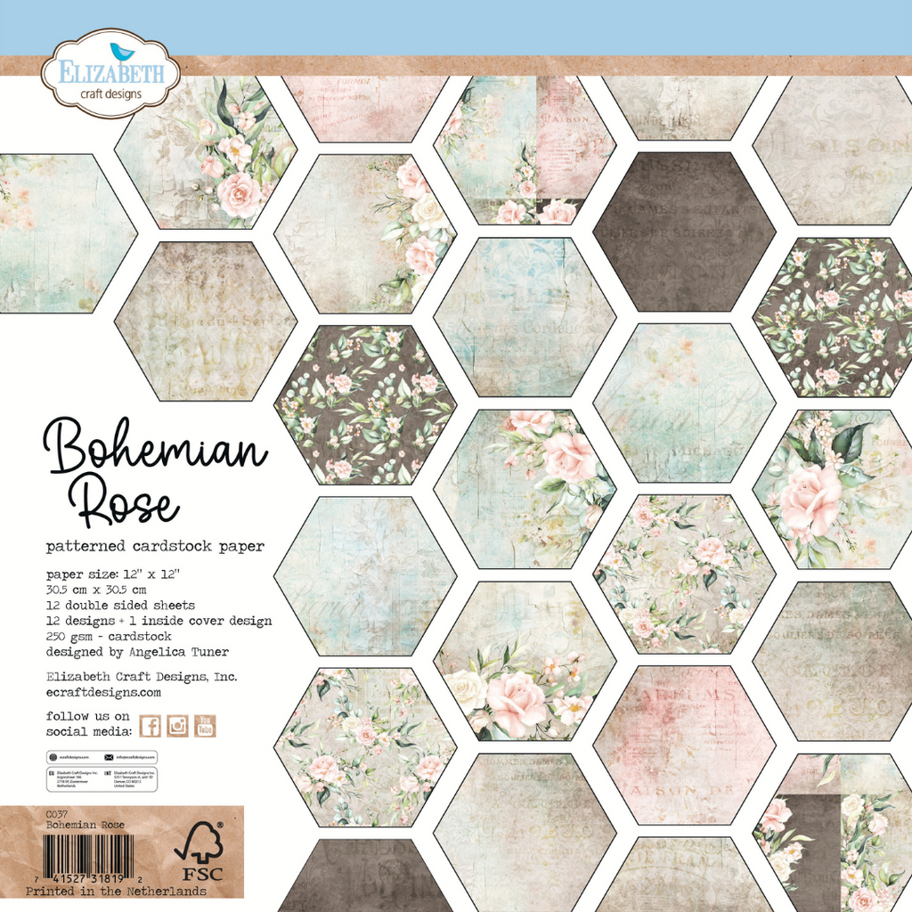 Elizabeth Craft Designs - C037 Bohemian Rose