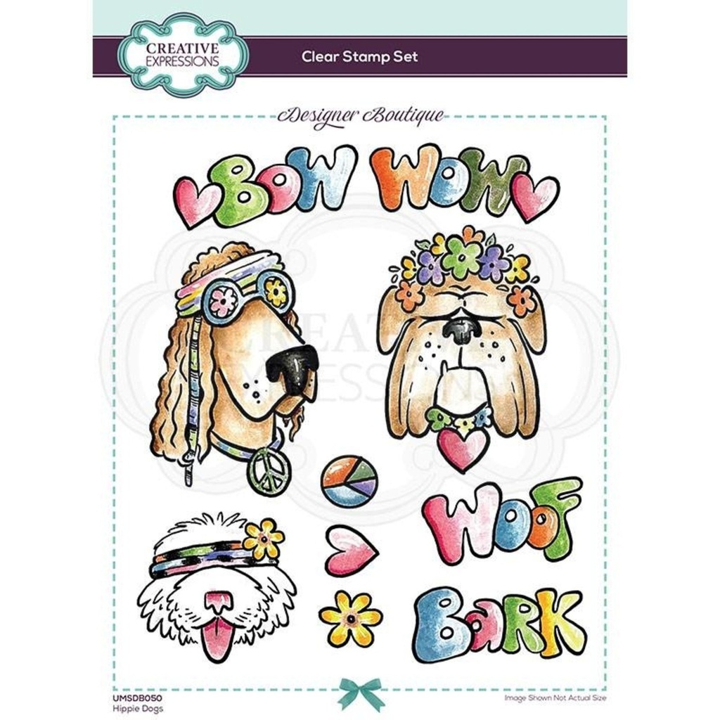 [180126] Creative Expressions Clear Stamps A5 Designer Boutique - Hippie Dogs