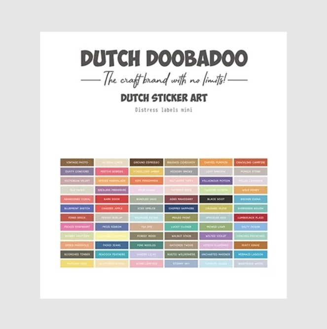 [180127] Dutch Doobadoo Dutch Sticker A5 - Mini Distress Labels