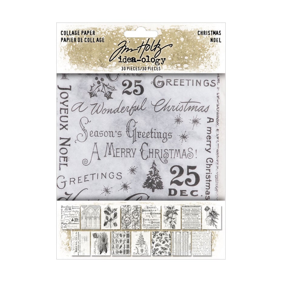 [180136] Idea-ology Tim Holtz Christmas Collage Paper