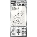 Tim Holtz Mini Layering Stencil Set 3/Pkg - Set #61