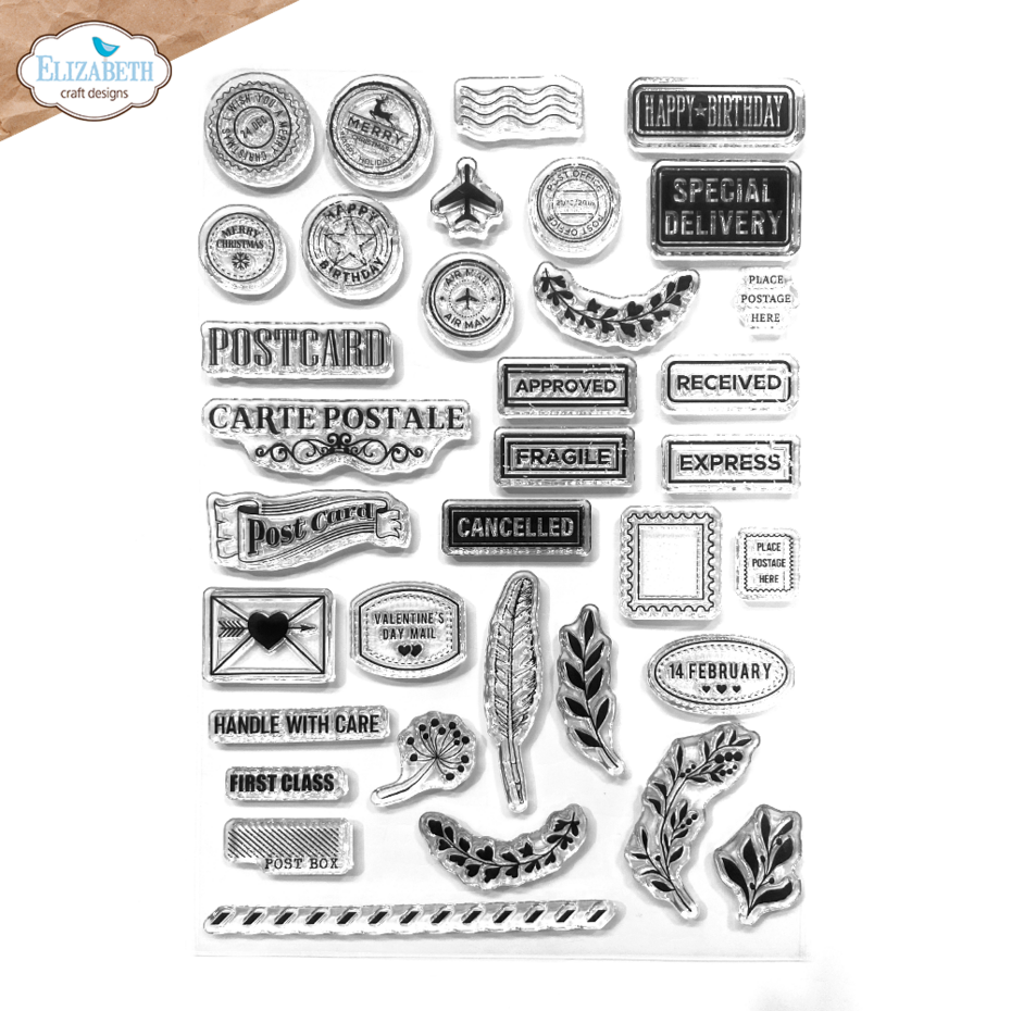 [180176] Elizabeth Craft Designs Clear Stamps - CS429 Postcard Parts