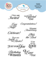 Elizabeth Craft Designs Clear Stamps - CS432 Bohemian Rose Sentiments