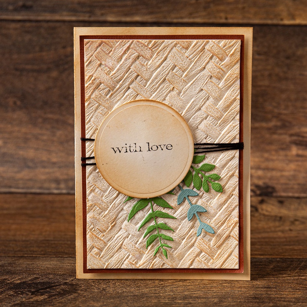 Sizzix Embossing Folder 3-D Texture Fades By Tim Holtz - Intertwined