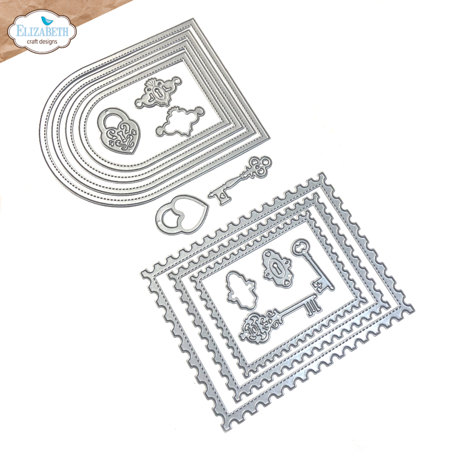Elizabeth Craft Designs Cutting Dies - 2303 Postage, Arches & Keys