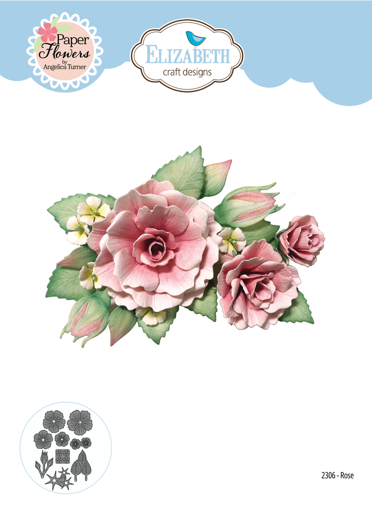 [180186] Elizabeth Craft Designs Cutting Dies - 2306 Rose