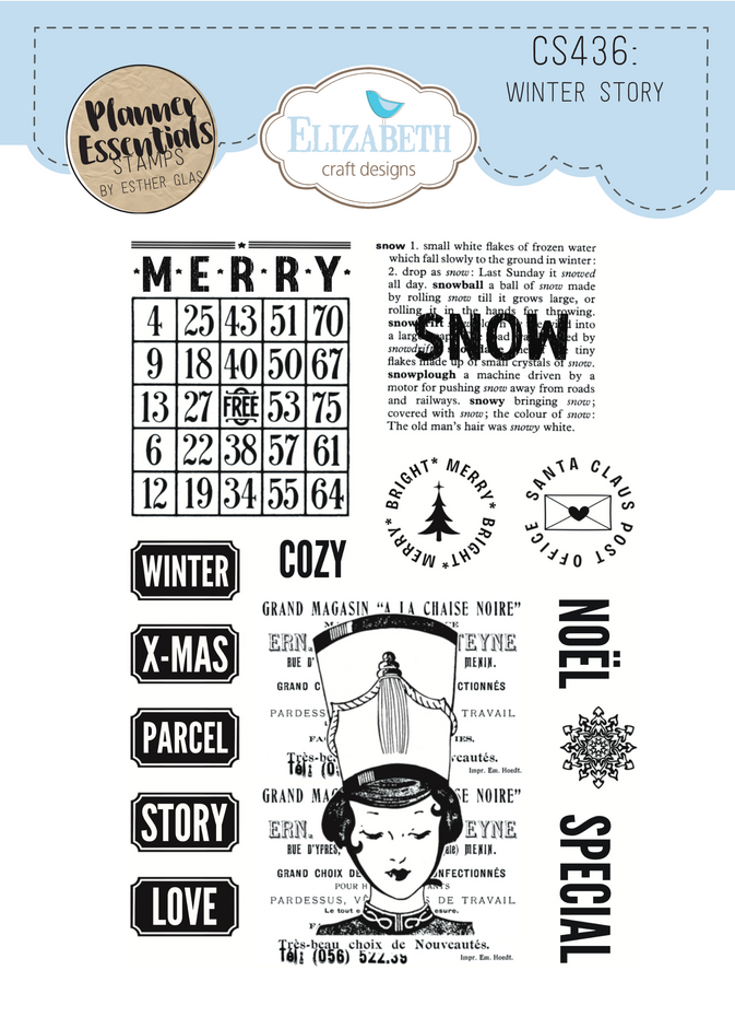 Elizabeth Craft Designs Clear Stamps - CS436 Winter Story