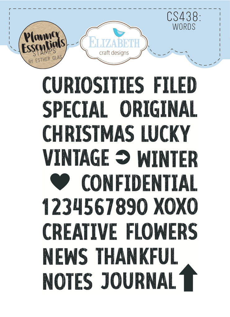 [180195] Elizabeth Craft Designs Clear Stamps - CS438 Words