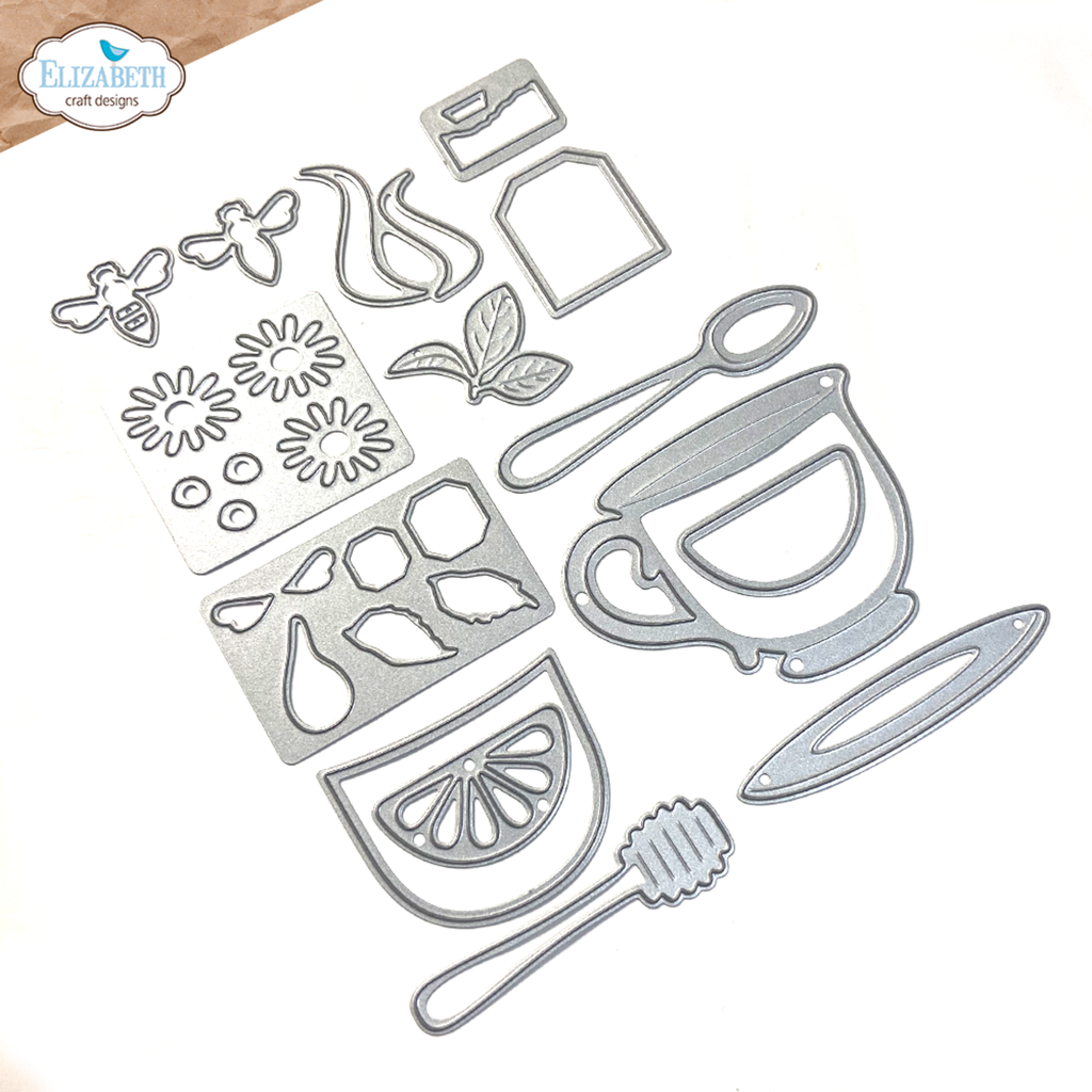 [180198] Elizabeth Craft Designs Cutting Dies - 2300 Tea Time