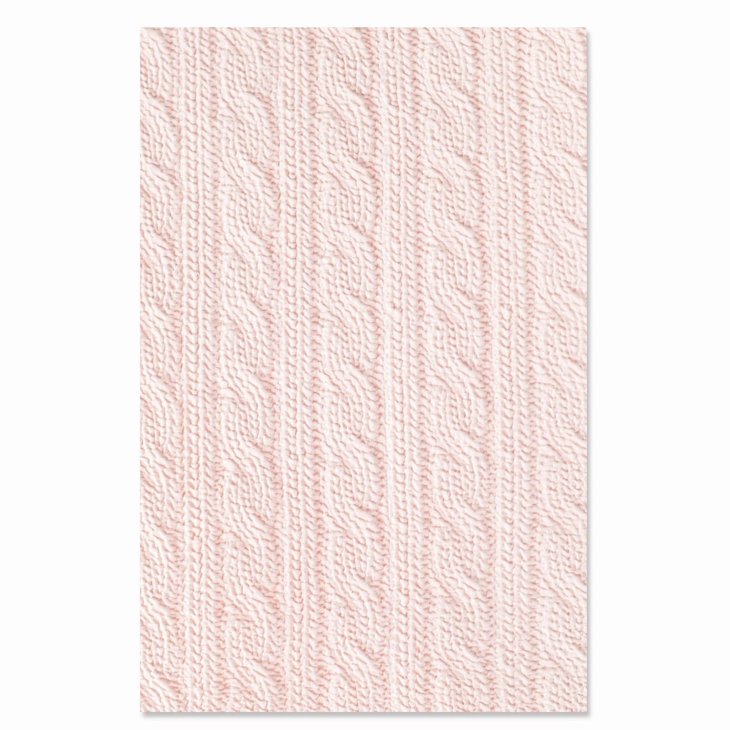 Sizzix 3-D Texture Fades Embossing Folder By Eileen Hull - Sweater