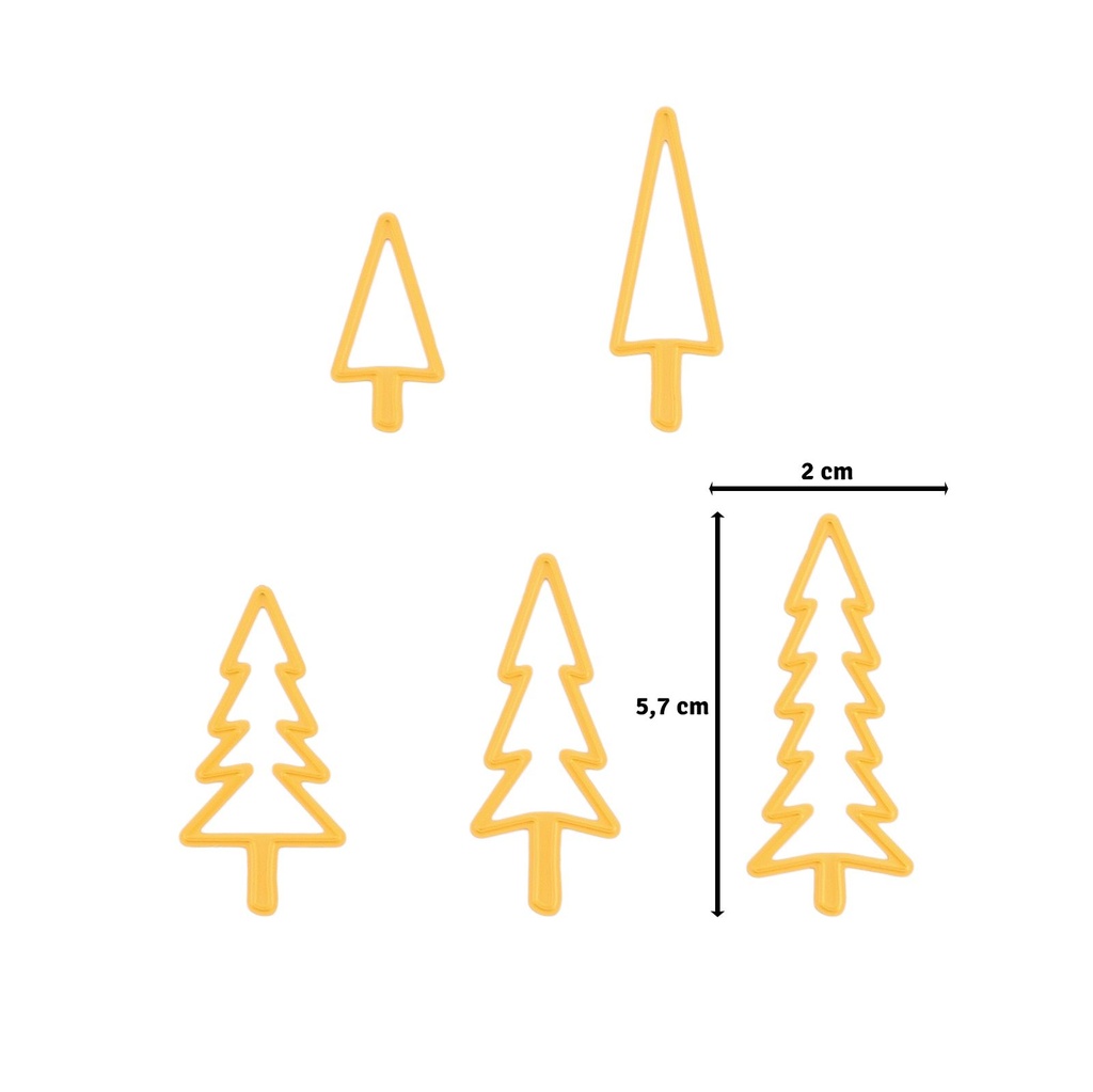 [180239] Nellie's Choice Cutting Dies Shape Dies - Kerstboom Smal 5/Pkg