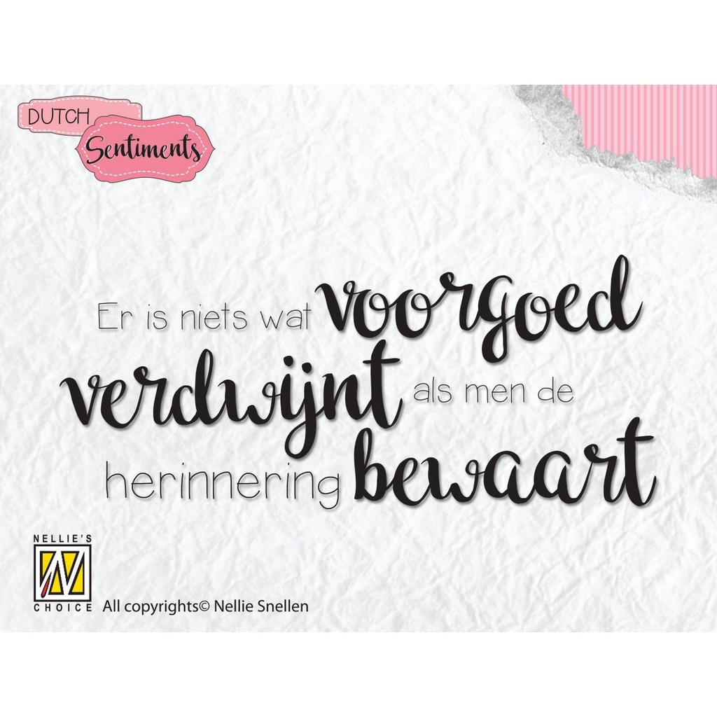 [180241] Nellie's Choice Clear Stamps Dutch Sentiments - Voorgoed