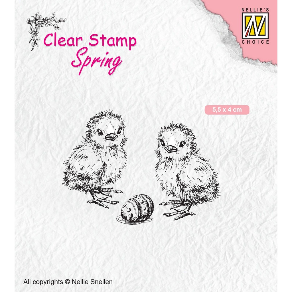 [180243] Nellie's Choice Clear Stamps Spring - Chicken and Easter Egg