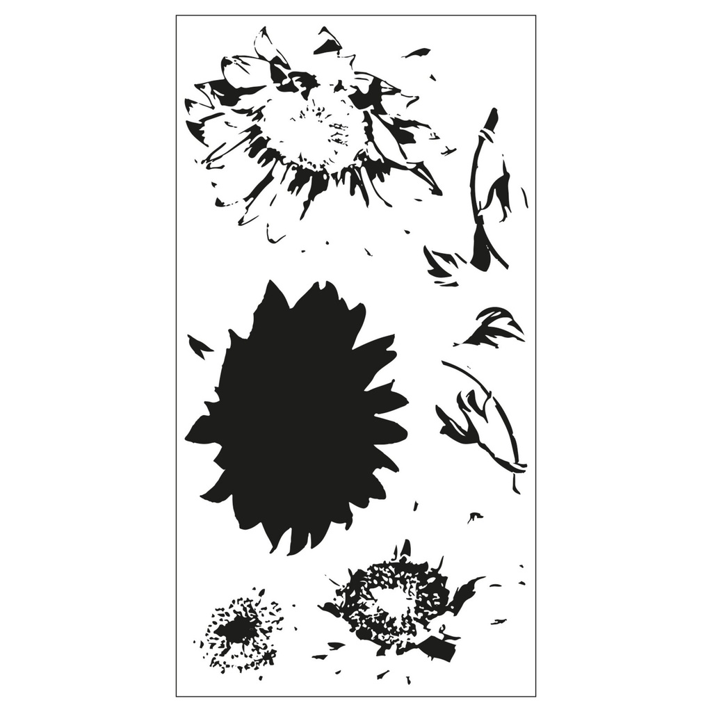 [180256] Sizzix Layered Clear Stamps - 665975 Sunflower Stem