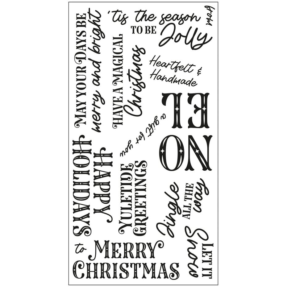 [180261] Sizzix Clear Stamps 13/Pkg - 666722 Greetings of the Season