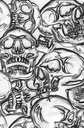 Sizzix 3-D Texture Fades Embossing Folder By Tim Holtz - Skulls