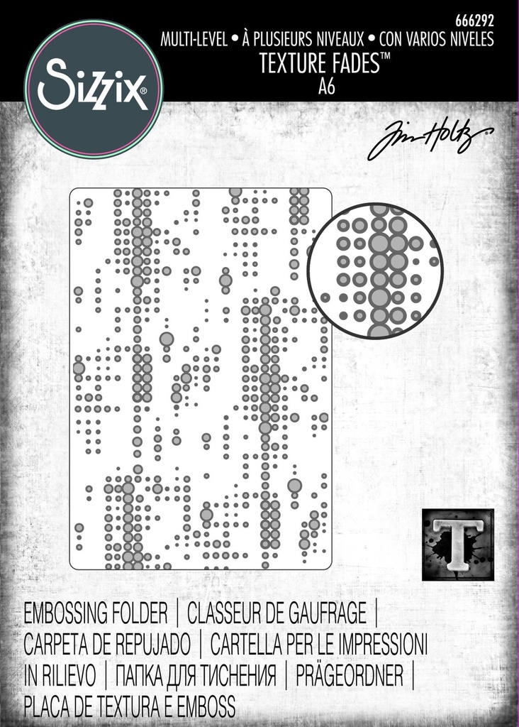 Sizzix Multi-Level Texture Fades Embossing Folder - 666292 Dotted