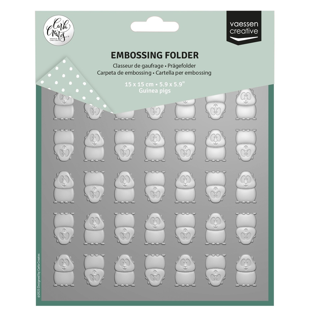 Vaessen Creative Embossing Folders By Carla Creates - Guinea Pigs