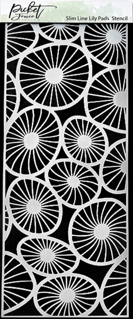 [180371] Picket Fence Studios Stencils - SC-221 Slim Line Lily Pads 4x10"