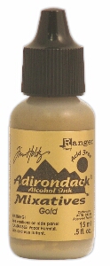 [180383] Tim Holtz Alcohol Ink Metallic Mixatives 15ml - Gold