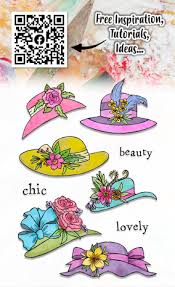 AALL & Create Clear Stamps A6 By Janet Klein - #1169 Elegant Hats A6