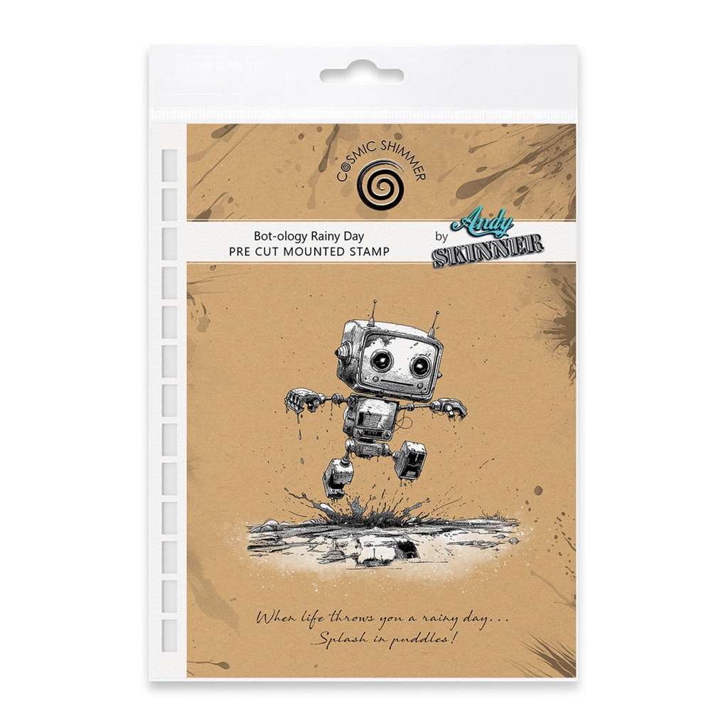 Katy Sue Designs Andy Skinner Rubber Stamps - 66 Bot-ology Rainy Day