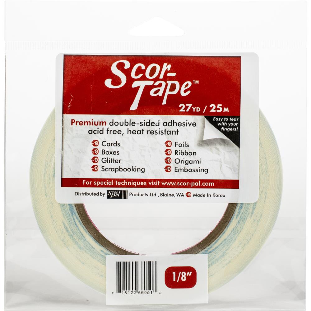 Scor-Tape Dubbelzijdige tape 0,32cmx24,7m (1/8")