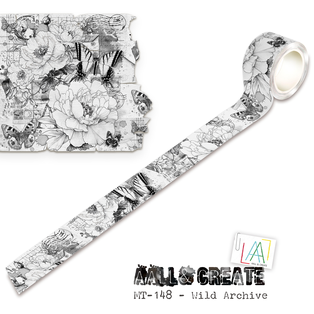 Aall and Create Washi Tape 25mm 10m Nocturne Flight - 148 Wild Archive (Layer-it-up!)