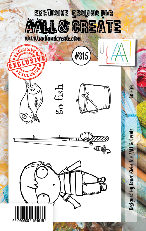 [180534] AALL & Create Clear Stamps A7 By Janet Klein - #315 Go Fish