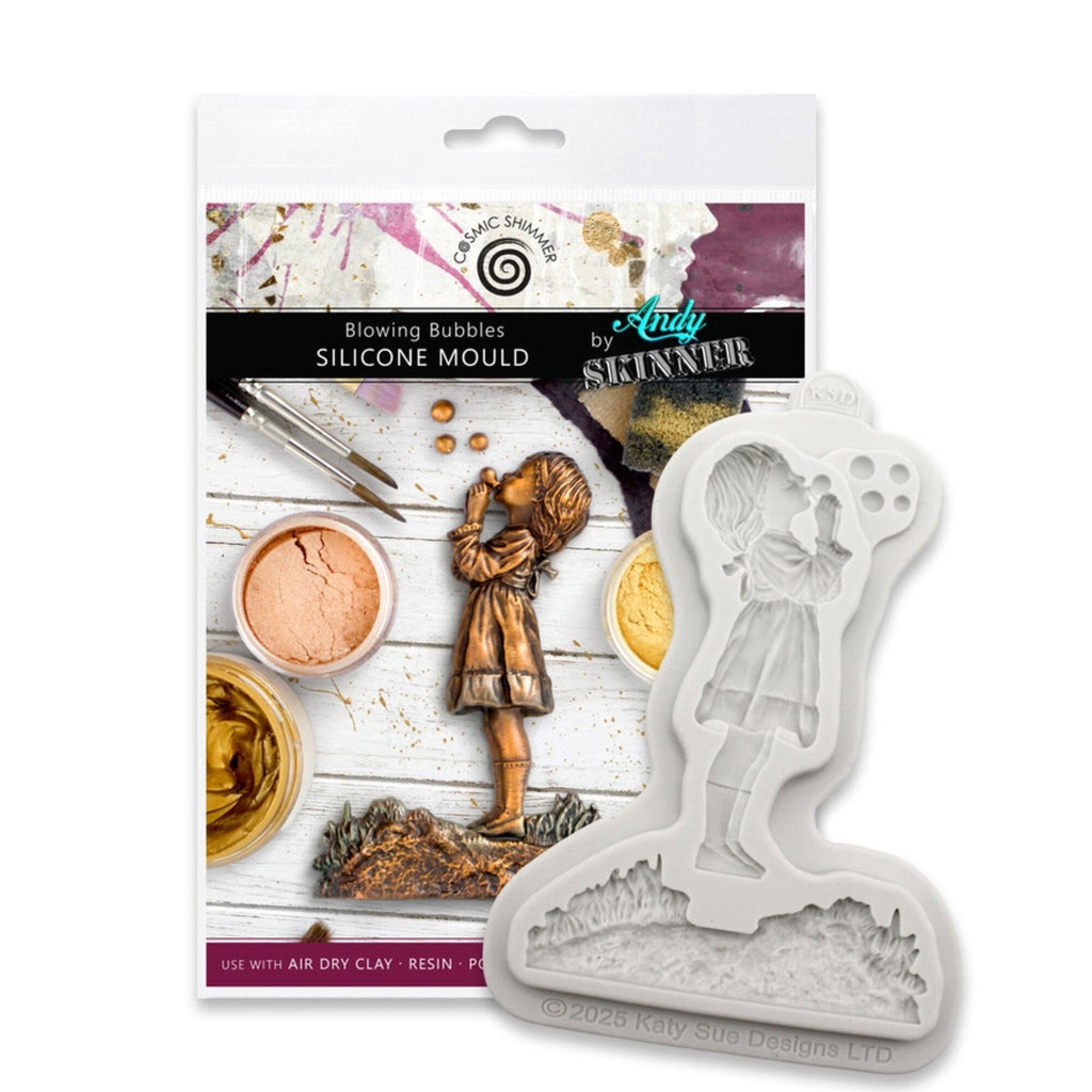 [180550] Katy Sue Designs Cosmic Shimmer Silicone Mould By Andy Skinner - Blowing Bubbles
