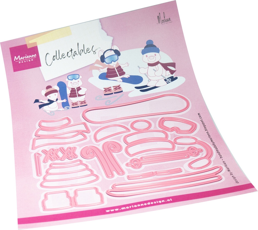 [180566] Marianne Design Cutting Dies Collectables by Marleen - COL1558 Winter Sports Accessories