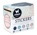 Studio Light Round Stickers on Roll 100/Pkg - Fijne Verjaardag ø30mm