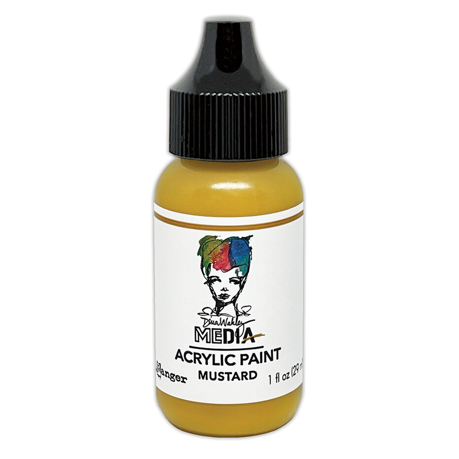 [180588] Dina Wakley MEdia Acrylic Paint 29ml - Mustard